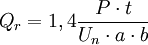 Service battery capacity formula