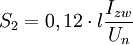 Minimum cross-section due to voltage drop